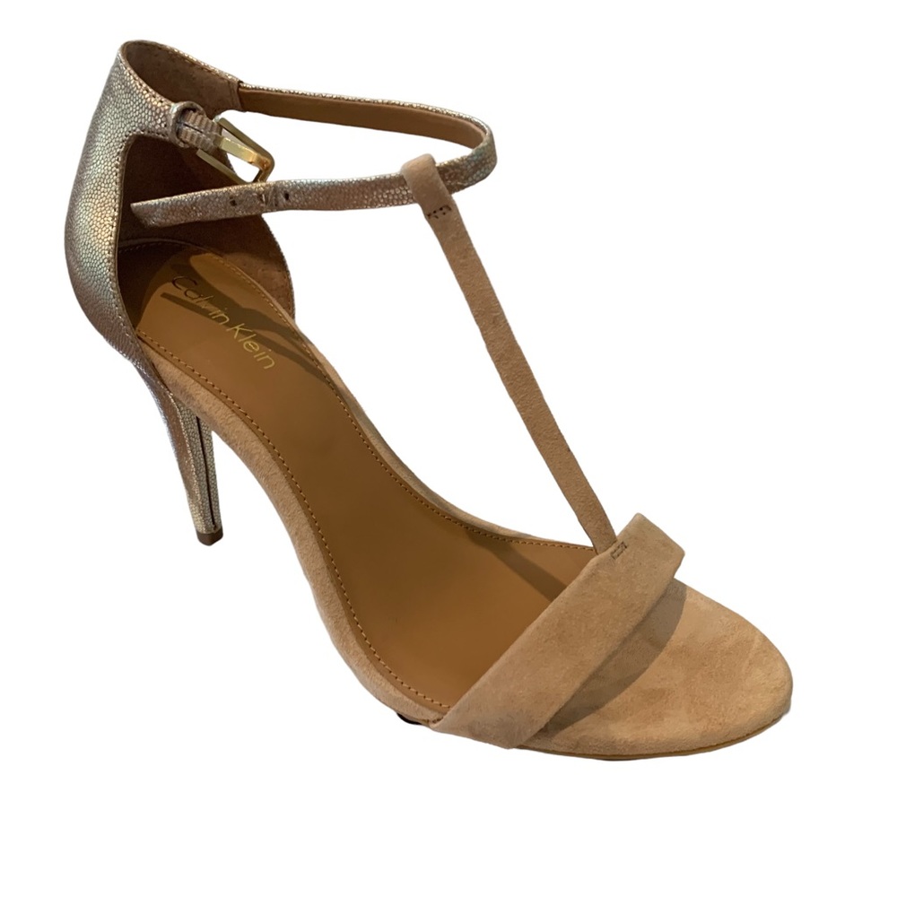 CALVIN KLEIN Kid Suede/Metallic STINGRAY NIB Size 8